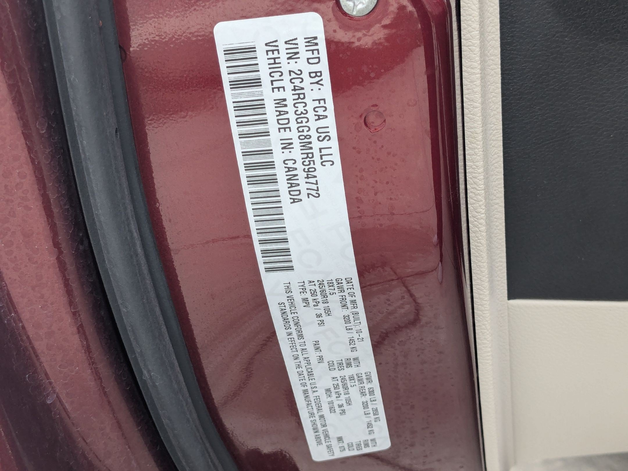 Used 2021 Velvet Red Pearlcoat Chrysler Limited image 31
