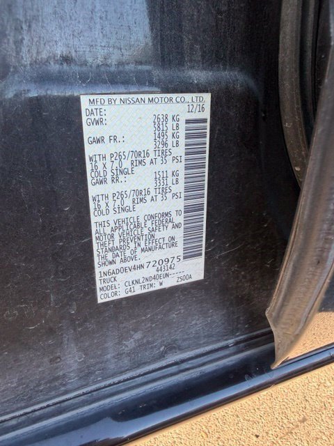 Used 2017 Magnetic Black Nissan SV V6 image 15