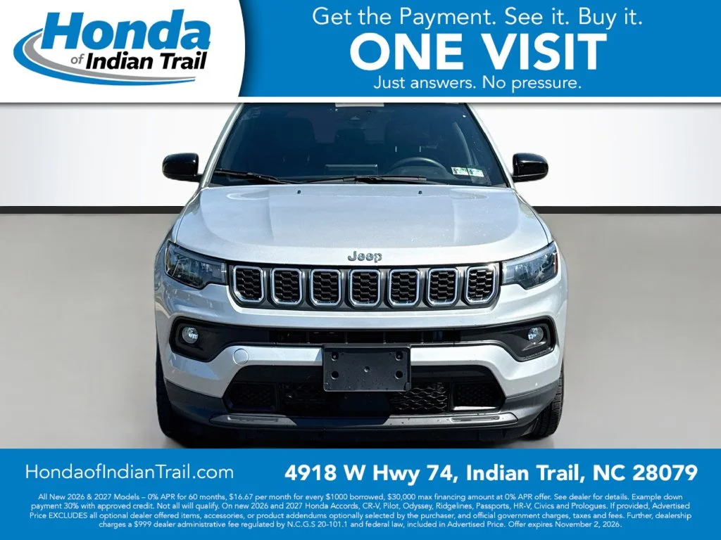 Used 2024 Jeep Compass Latitude with VIN 3C4NJDBN6RT124969 for sale in Indian Trail, NC