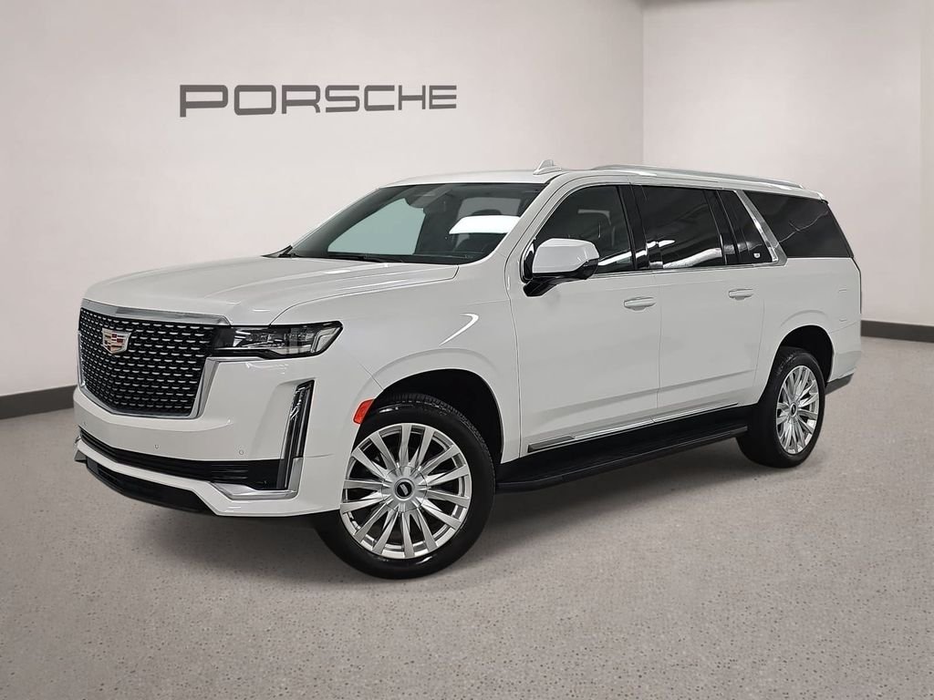 Used 2023 Crystal White Tricoat Cadillac Luxury image 1