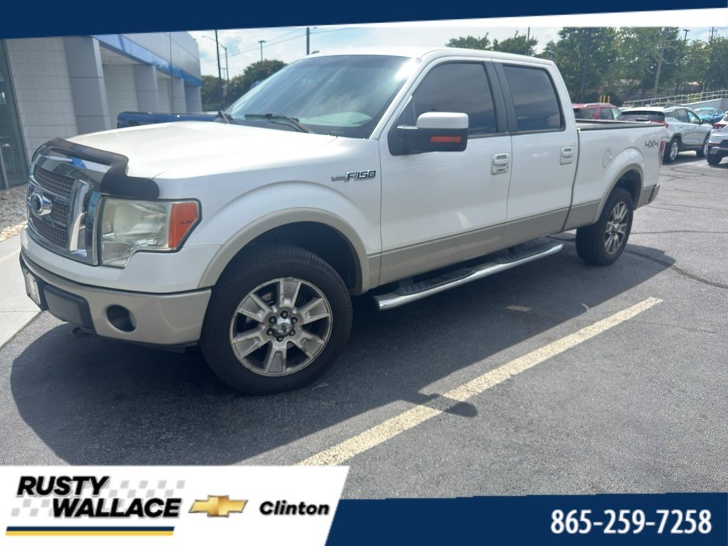 Used 2010 White Platinum Metallic Tri-Coat Ford Lariat image 1