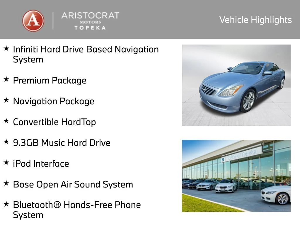 Used 2009 Blue INFINITI Base image 2