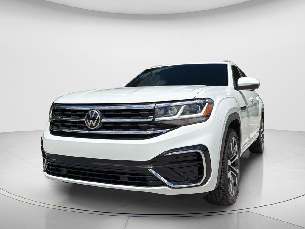 Certified Used 2021 White Volkswagen 3.6L V6 SEL R-Line image 9