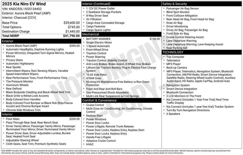 Used 2025 Black Kia Wind image 10