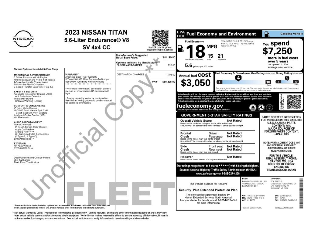 Used 2023 Black Nissan SV image 6