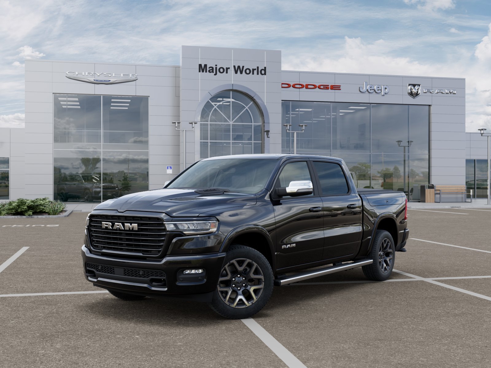 New 2026 Diamond Black Crystal Pearl-Coat Exterior Paint RAM LARAMIE image 1