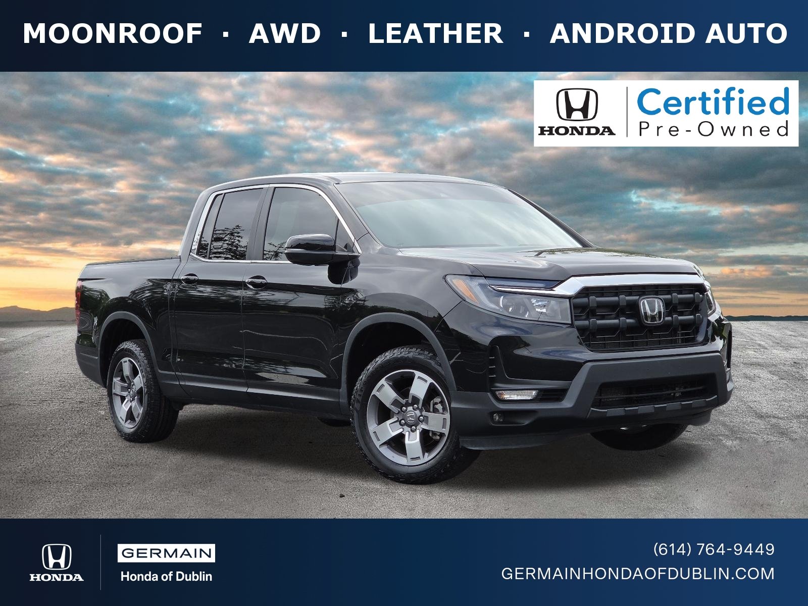 Certified Used 2024 Crystal Black Pearl Honda RTL image 1