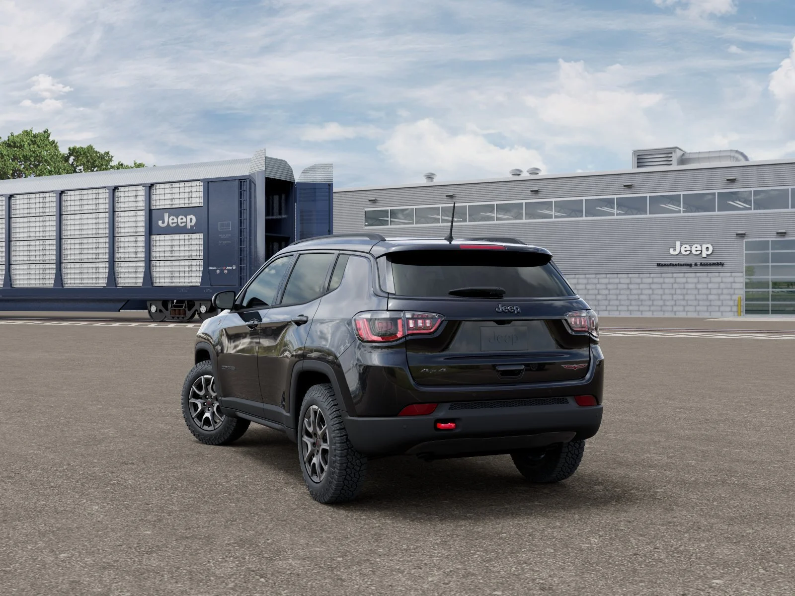 New 2026 Diamond Black Crystal Pearl-Coat Exterior Paint Jeep Trailhawk image 3