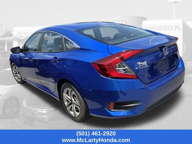 Certified Used 2017 Aegean Blue Metallic Honda LX image 3