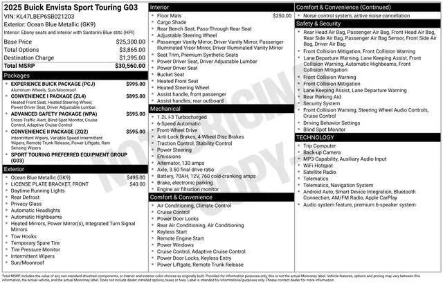 Used 2025 Blue Buick Sport Touring image 36