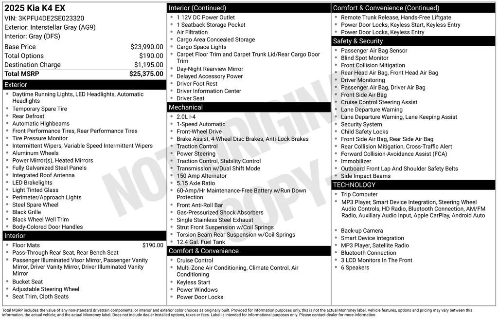 Used 2025 Gray Kia EX image 7