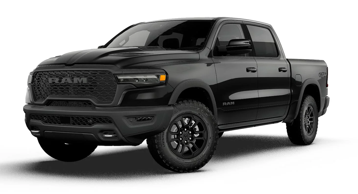 New 2027 Diamond Black Crystal Pearl-Coat Exterior Paint RAM REBEL image 13