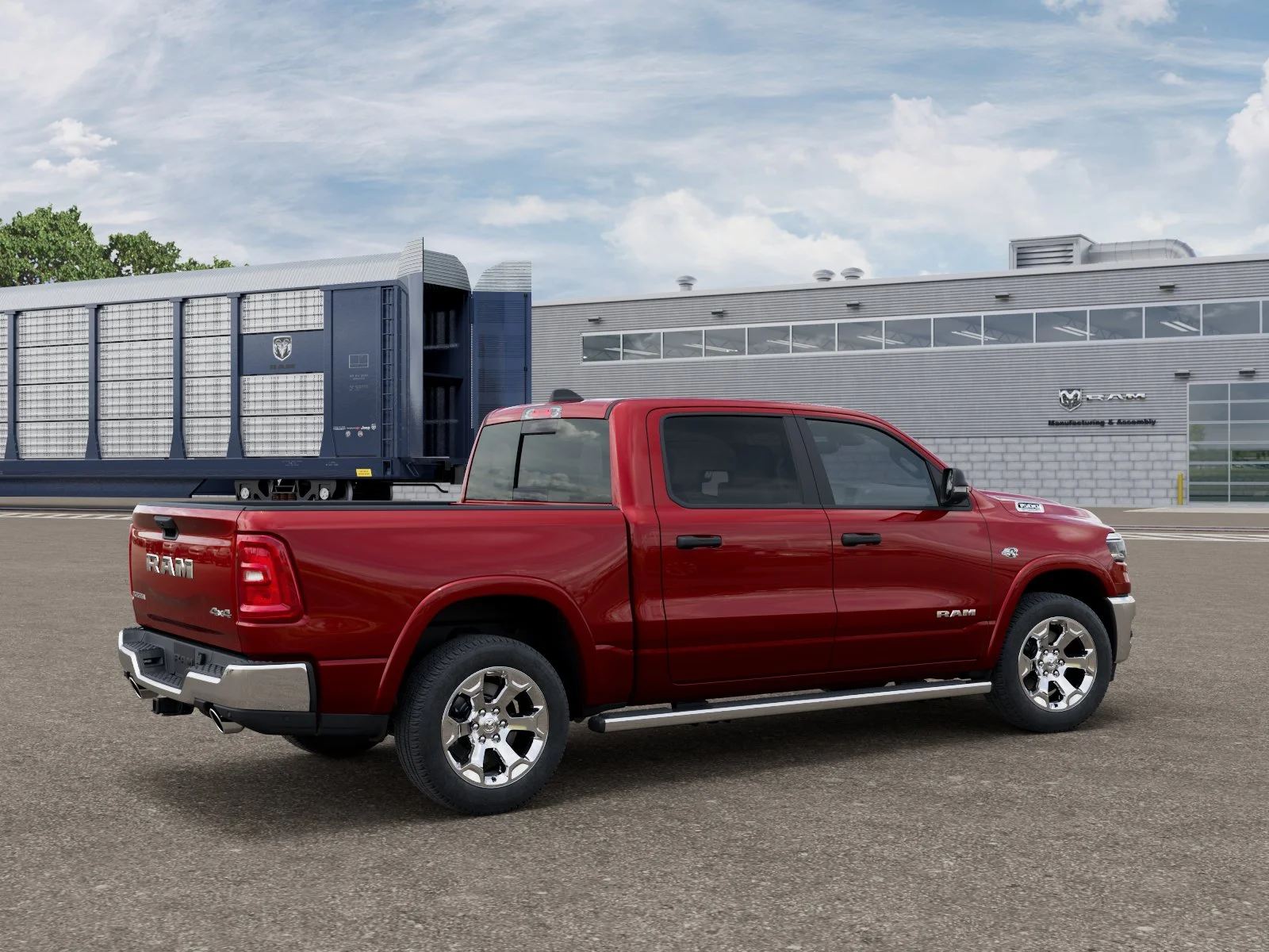 New 2026 Molten Red Pearl-Coat Exterior Paint RAM Big Horn/Lone Star image 2