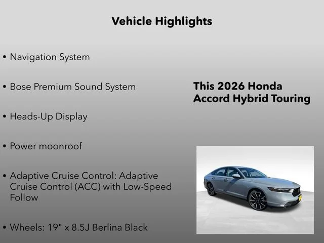 New 2026 Urban Gray Honda Touring image 5