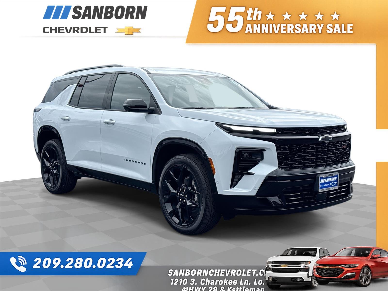New 2026 Polar White Tricoat Chevrolet RS image 1
