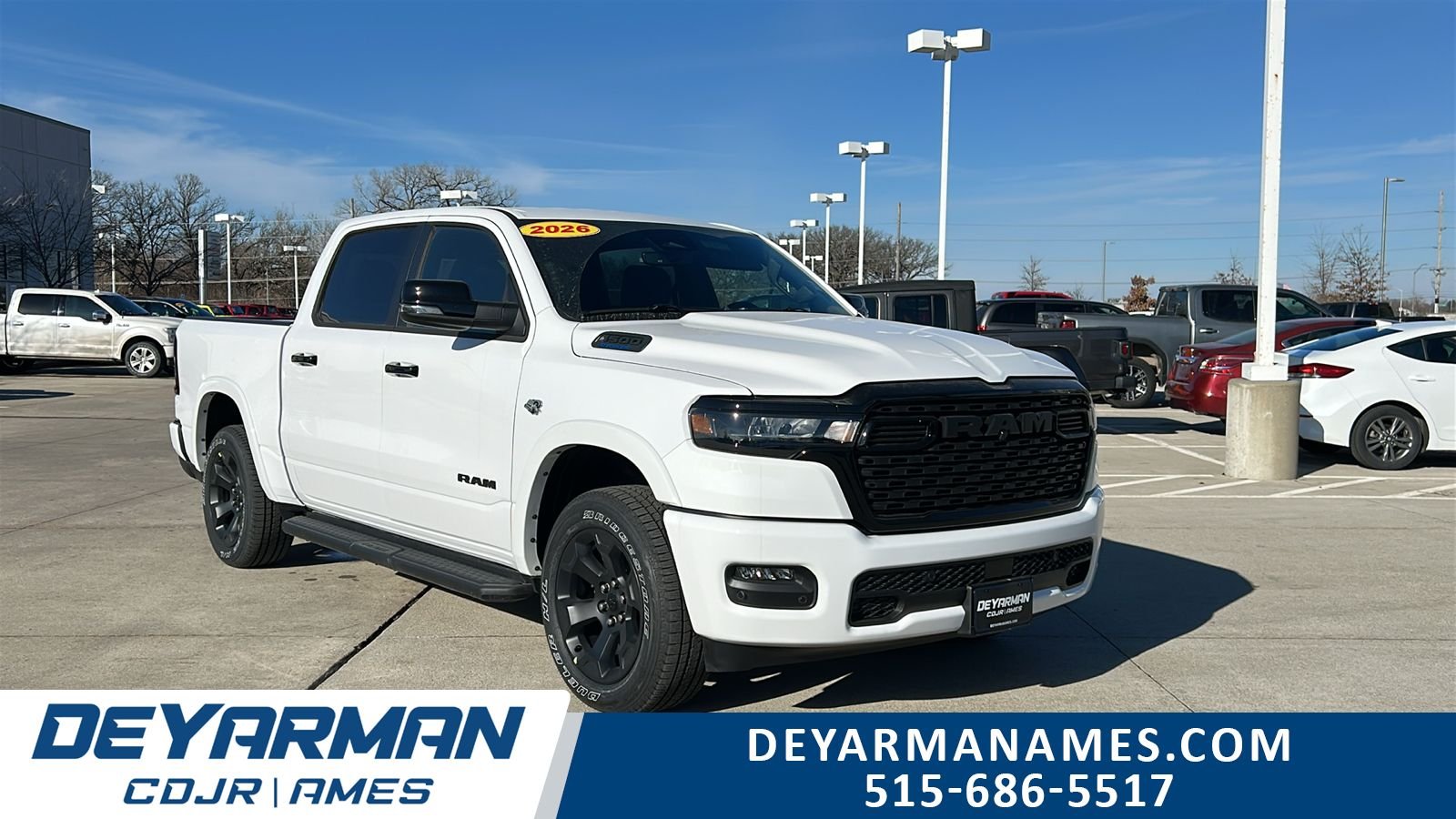New 2026 Bright White Clear-Coat Exterior Paint RAM Big Horn/Lone Star image 1