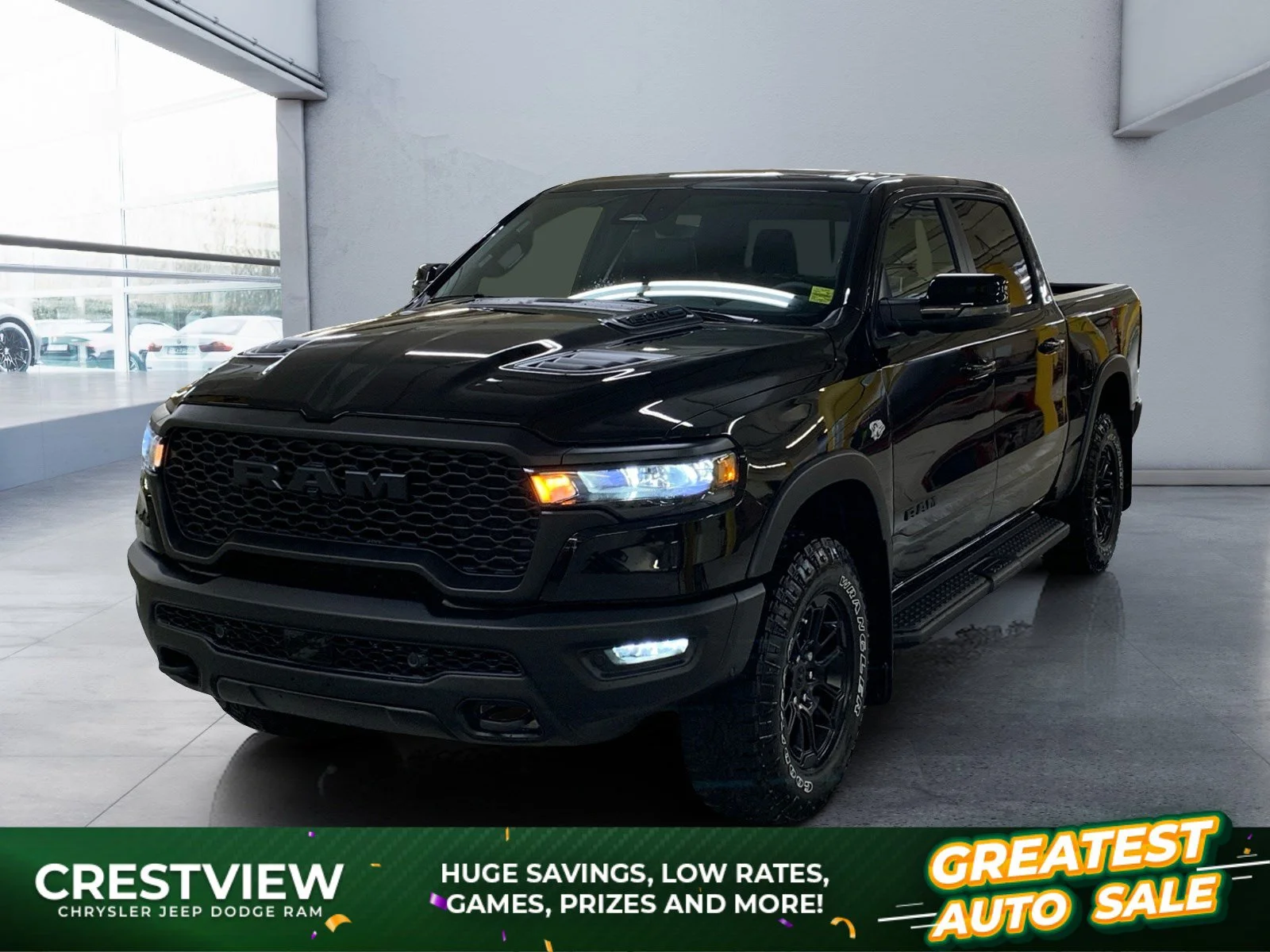 New 2026 Diamond Black Crystal Pearl Ram Rebel image 1