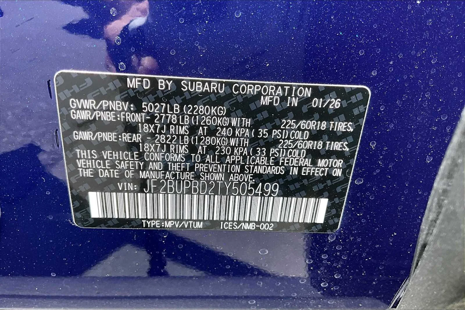 New 2026 Sapphire Blue Pearl Subaru Premium image 19