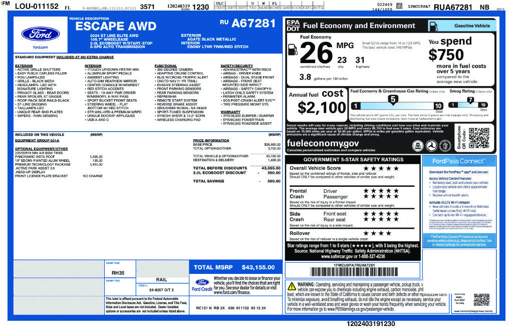 Used 2024 Black Ford ST-Line Elite image 4