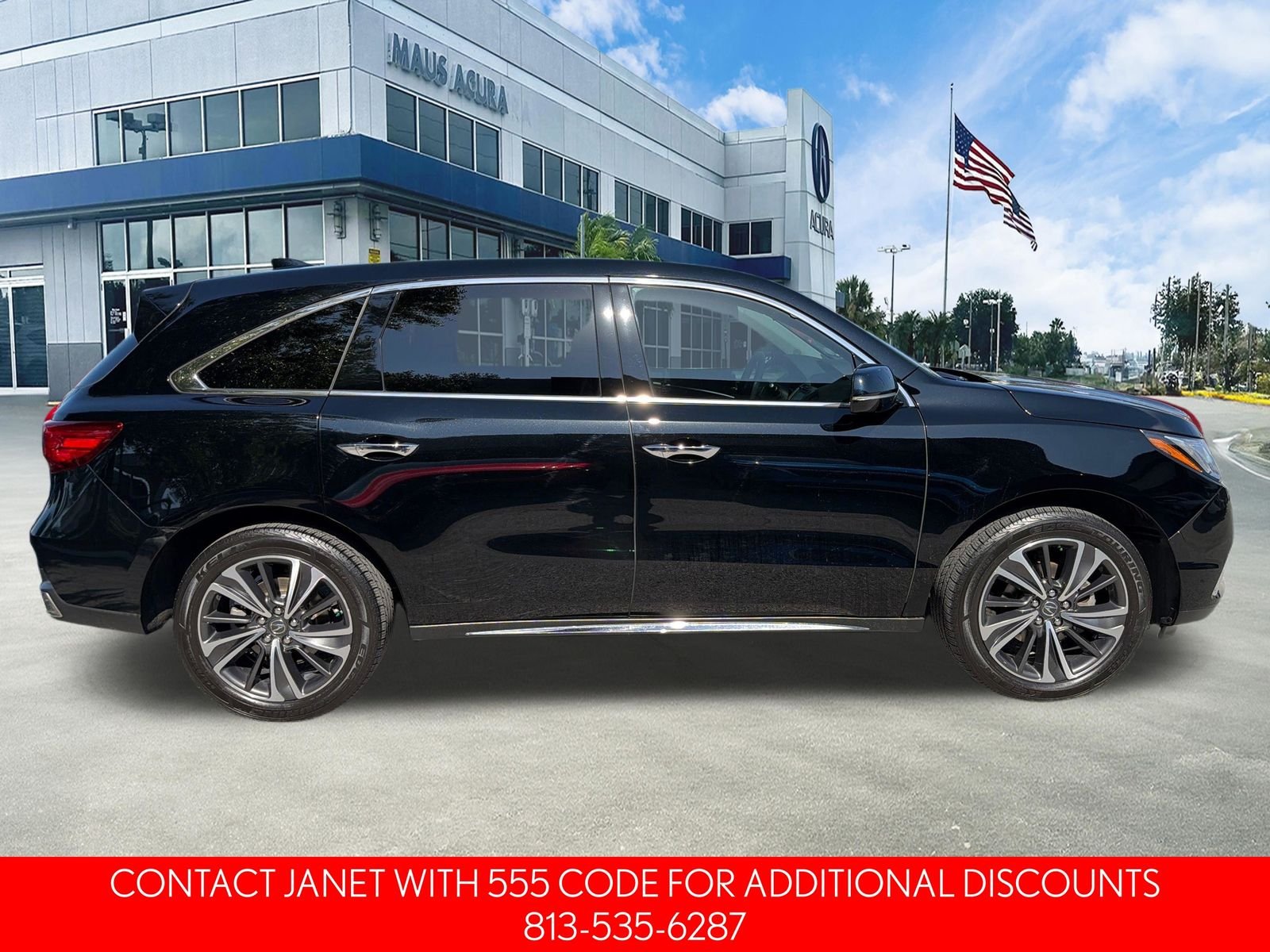 Used 2020 Black Acura Technology image 3