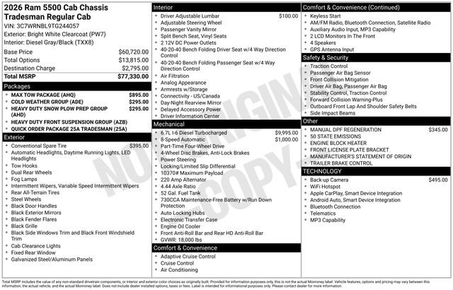 New 2026 Bright White Clearcoat RAM Tradesman image 7