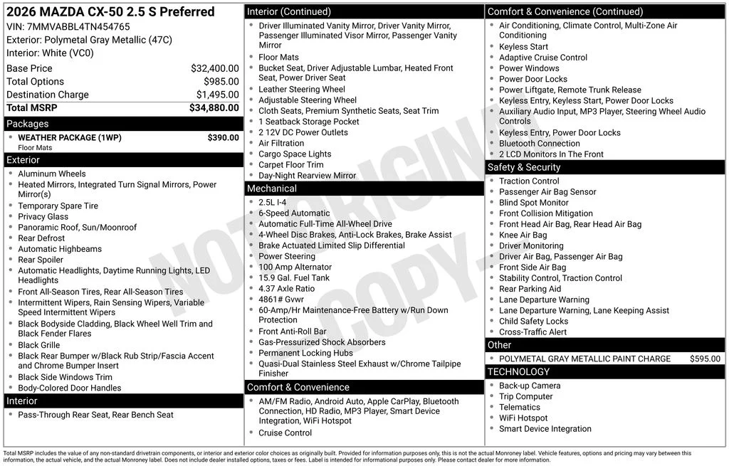 Certified Used 2026 Gray Mazda 2.5 S Preferred image 33