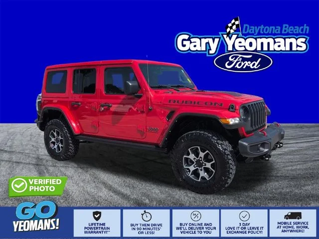 Certified Used 2023 Firecracker Red Clearcoat Jeep Rubicon image 1