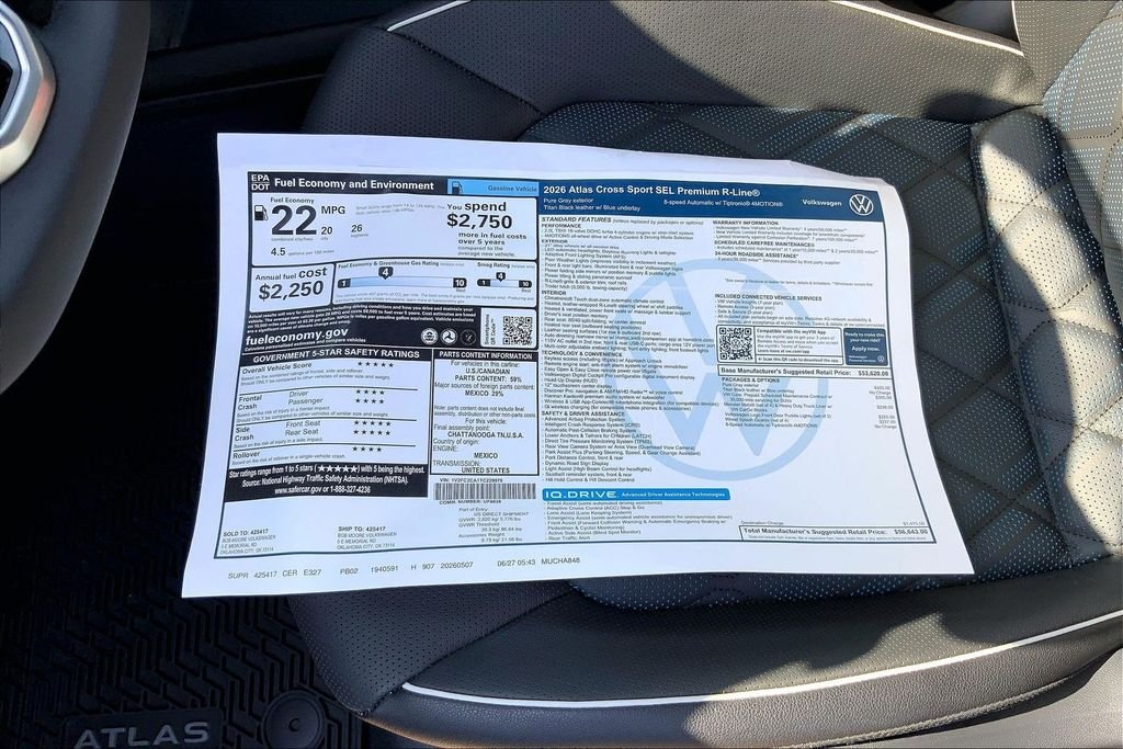 New 2026 Pure Gray Volkswagen 2.0T SEL Premium R-Line image 13