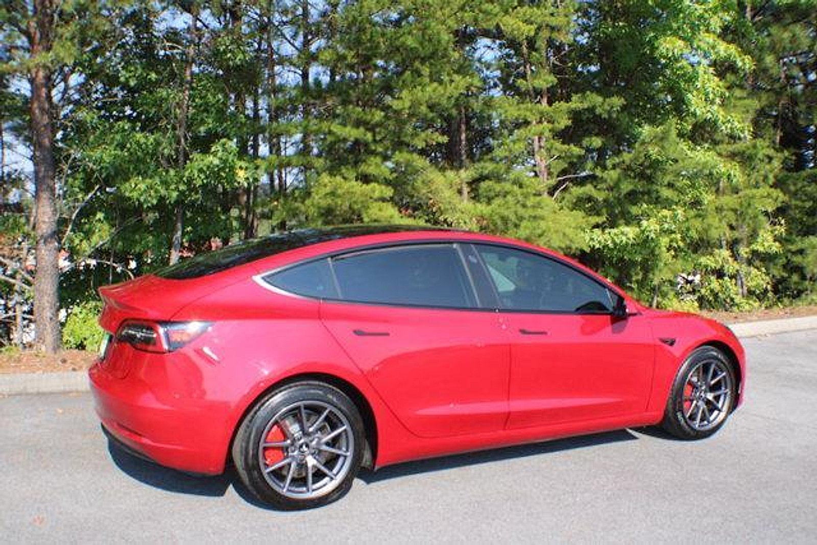 Used 2023 Red Multi-Coat Tesla Rear-Wheel Drive image 2