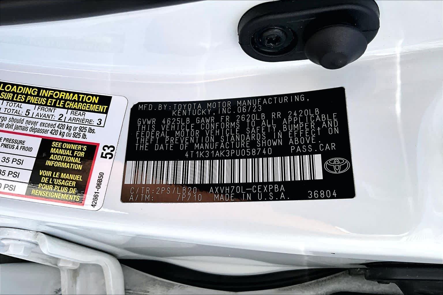 Used 2023 Wind Chill Pearl/Midnight Black Metallic Toyota Hybrid XSE image 35