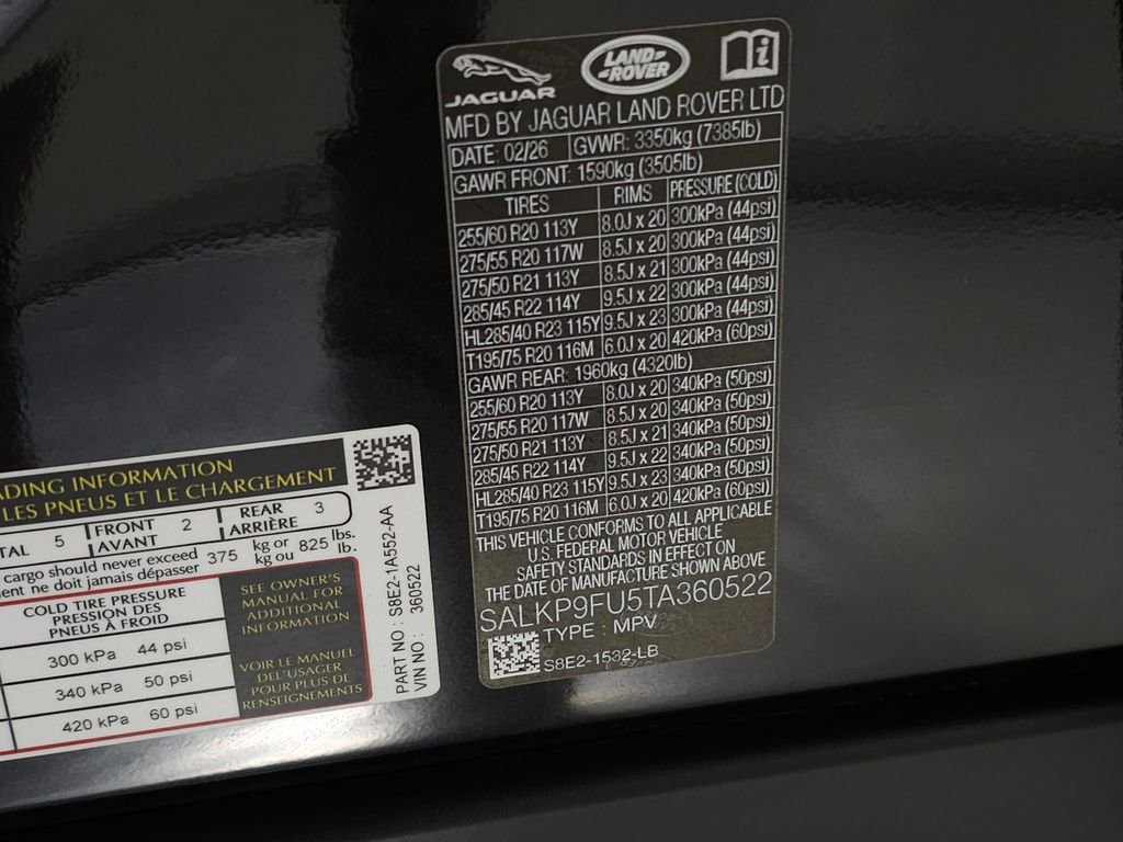 Certified Used 2026 Santorini Black Metallic Land Rover SE image 44