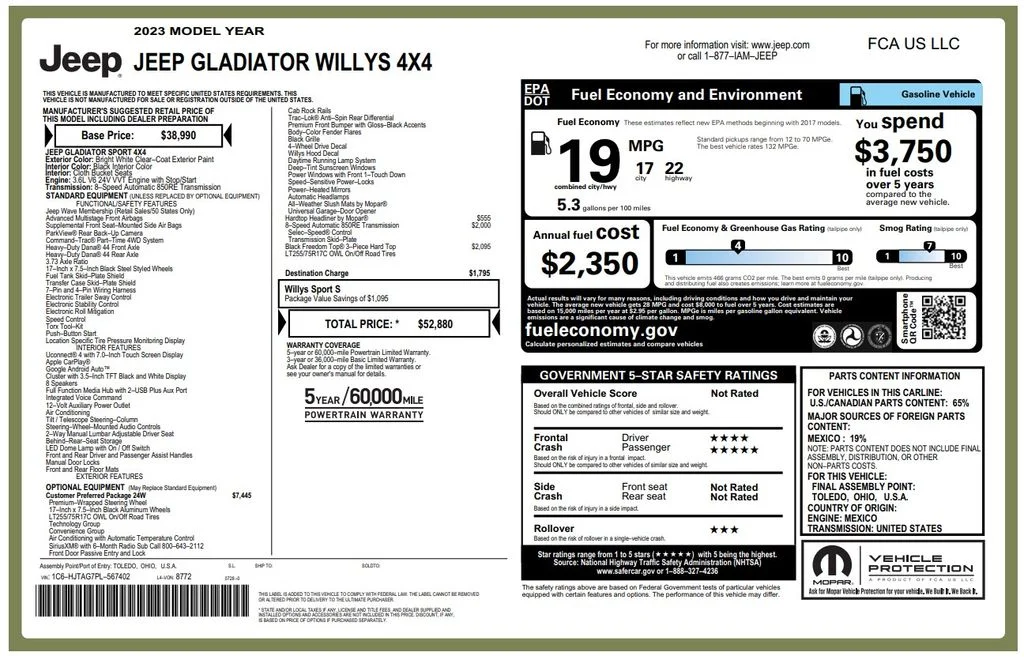 Certified Used 2023 White/off-white Jeep Willys image 2