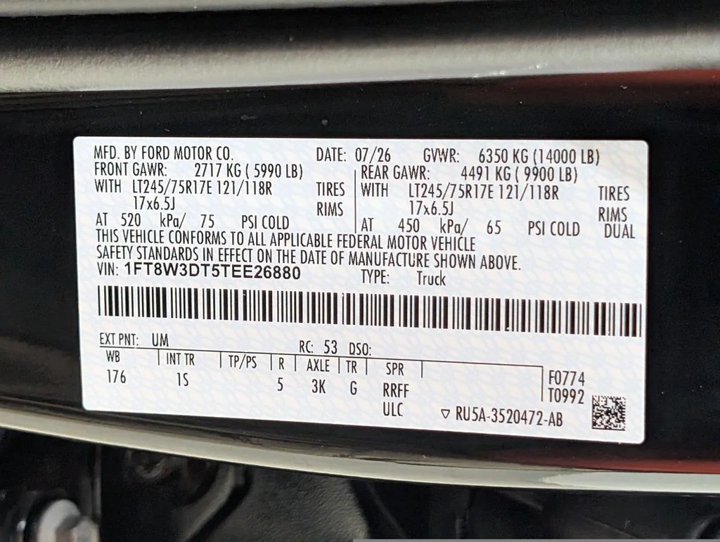 New 2026 Agate Black Metallic Ford F-350® XL image 31