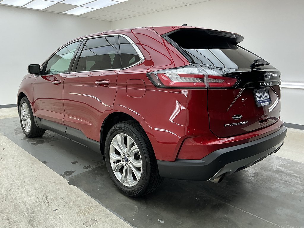 Certified Used 2021 Rapid Red Metallic Tinted Clearcoat Ford Titanium image 6