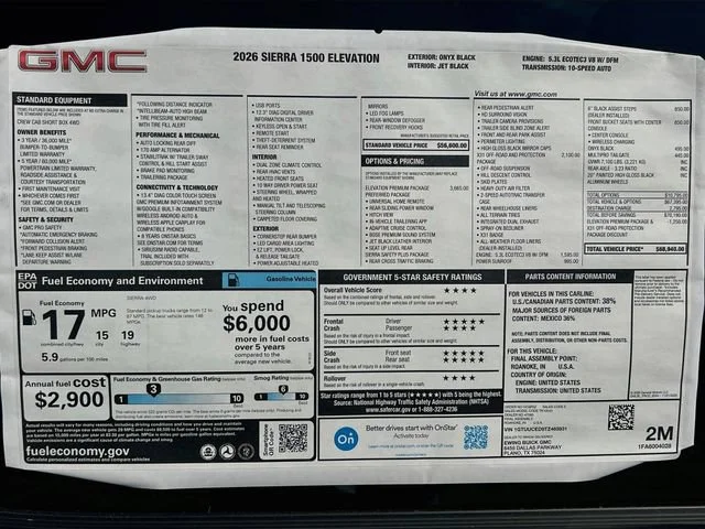 New 2026 Onyx Black GMC Elevation image 21