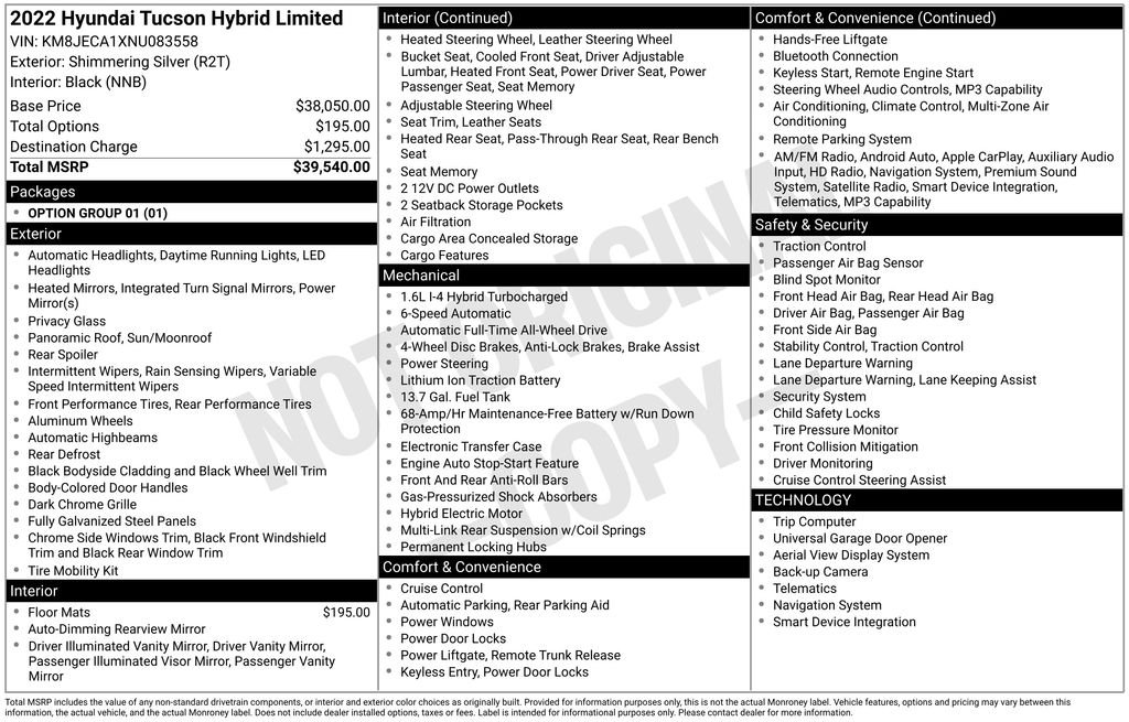 Used 2022 Silver Hyundai Limited image 11