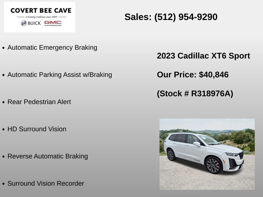 Used 2023 White Cadillac Sport image 36