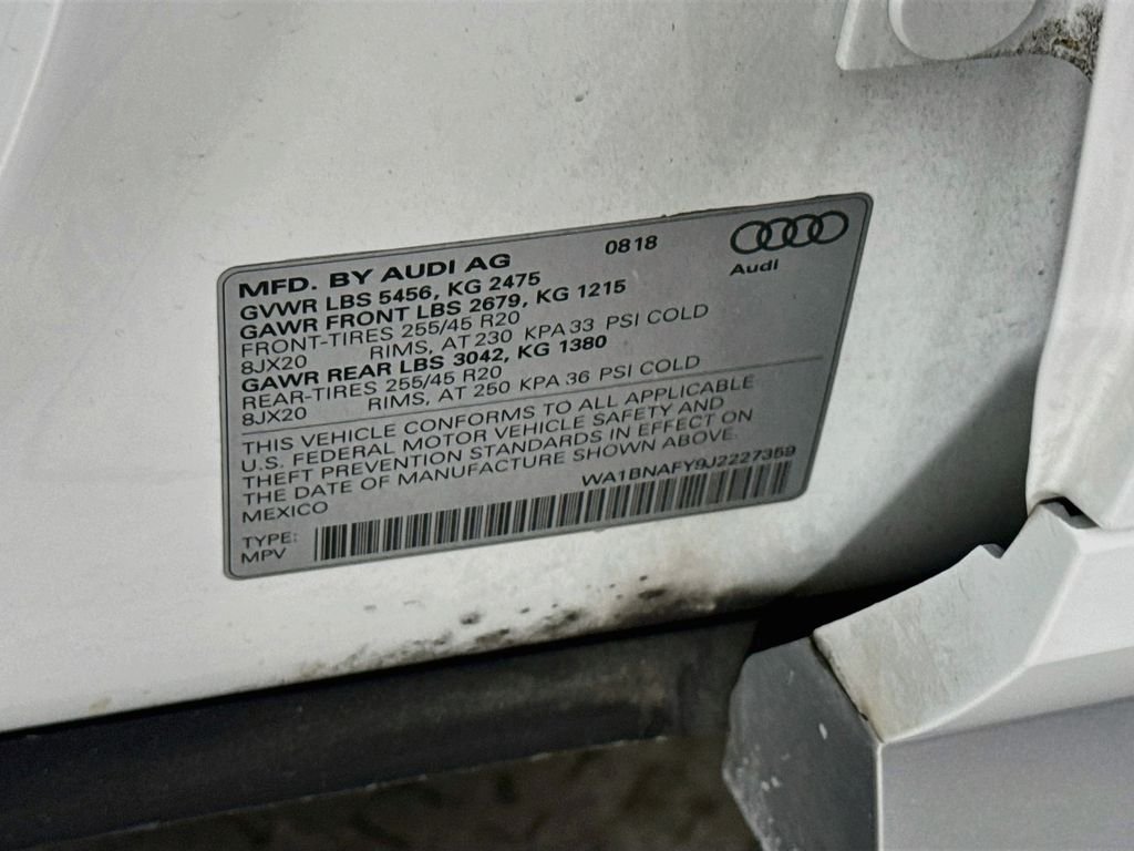 Used 2018 Ibis White Audi Premium Plus image 34