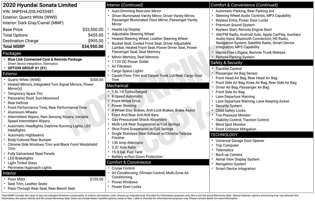 Certified Used 2020 Gray Hyundai Limited image 32