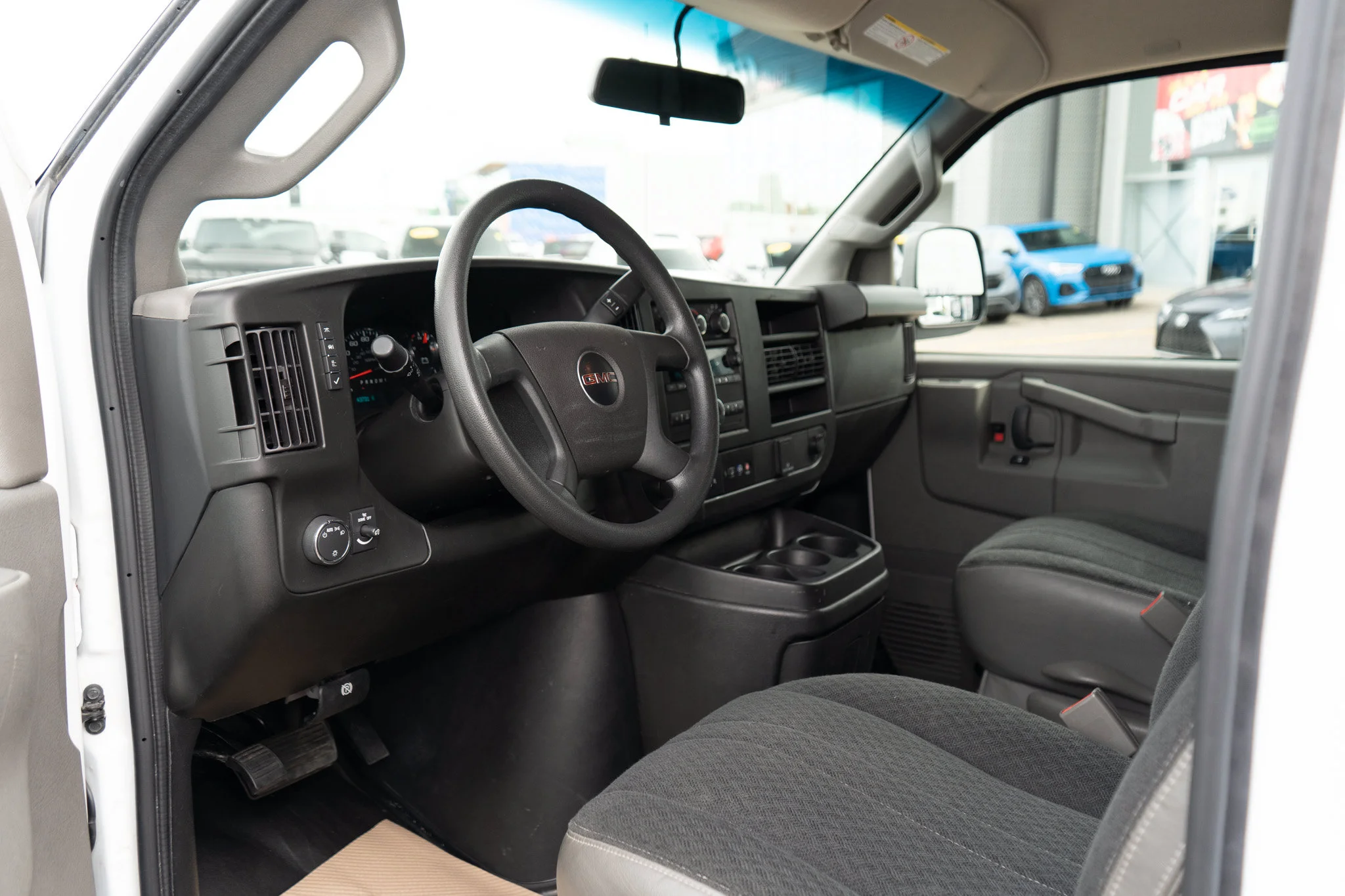 Certified Used 2023 Summit White GMC Cargo*135in WB | Summit White | Rubber Lined Flooring | Htd Mirrors | 239.4 cuft Capacity image 12