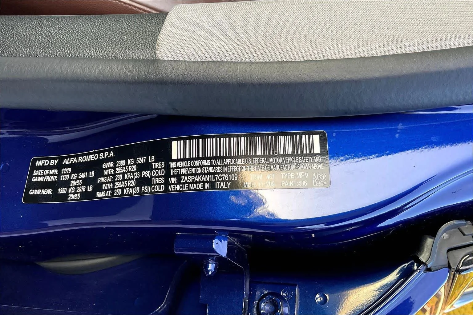 Used 2020 Anodized Blue Metallic Alfa Romeo  image 34
