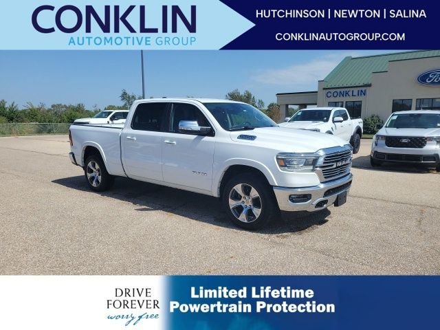 Used 2022 Bright White Clearcoat Ram Laramie image 1