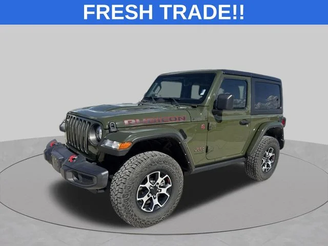 Certified Used 2021 Green Jeep Rubicon image 1