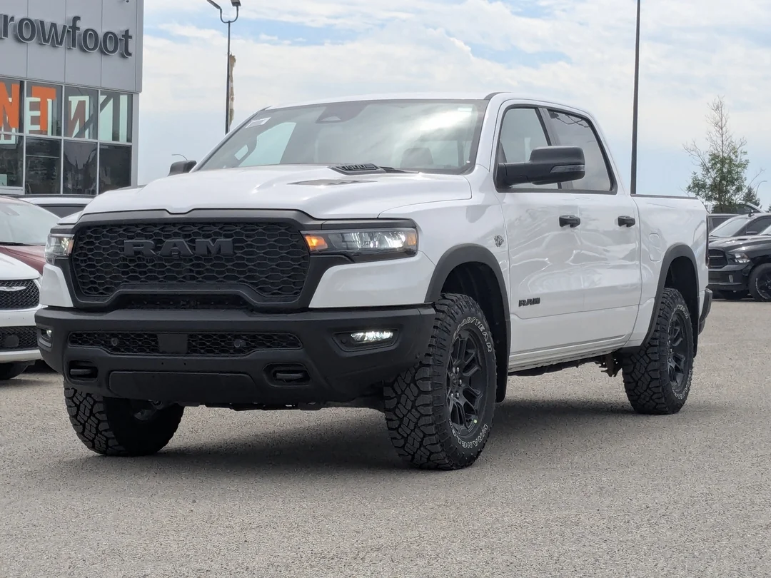 New 2026 White RAM Rebel - - 5.7L HEMI eTorque V8 - Steel Sport Hood - Trailer Brake Ctrl - Remote Start & More! image 4