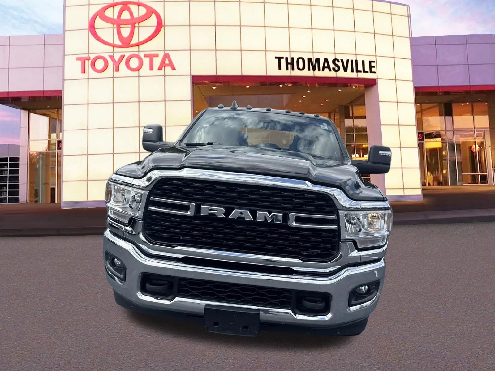 Used 2024 Diamond Black Crystal Pearlcoat Ram Big Horn image 2