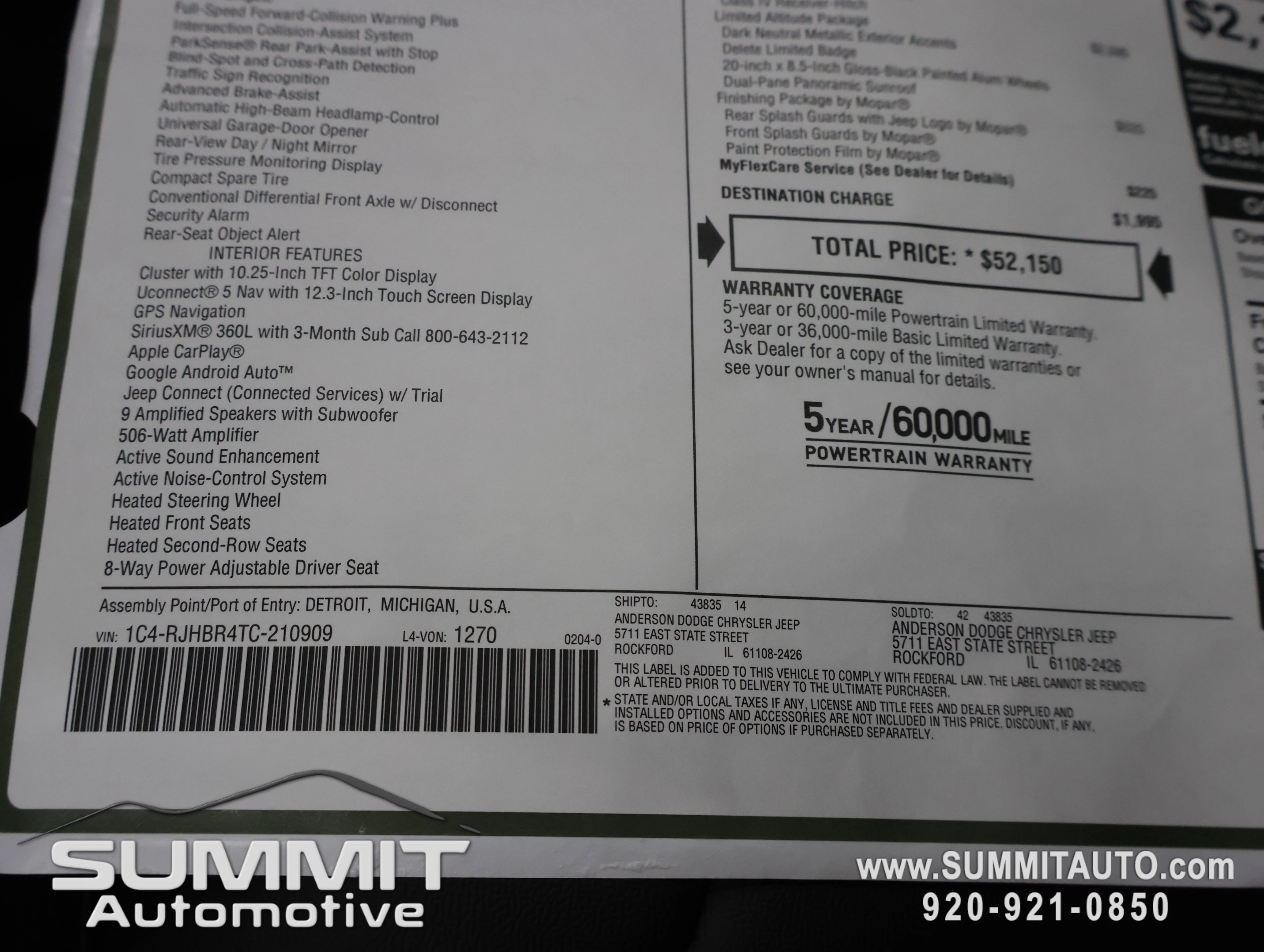 New 2026 Bright White Clear-Coat Exterior Paint Jeep Limited image 41