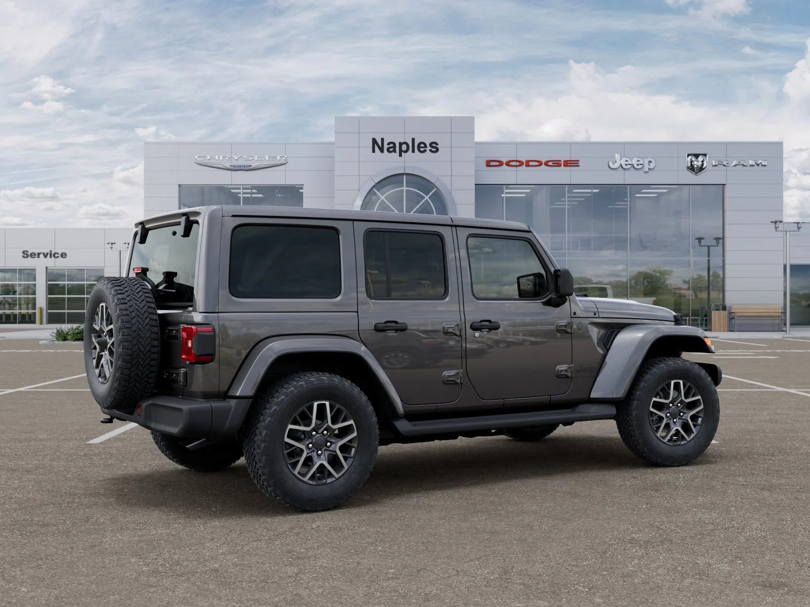 New 2026 Granite Crystal Metallic Clear-Coat Exterior Paint Jeep Sahara image 4
