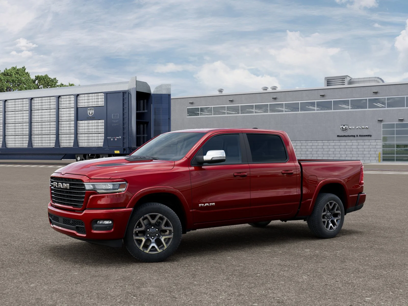 New 2026 Molten Red Pearl-Coat Exterior Paint RAM Laramie image 2