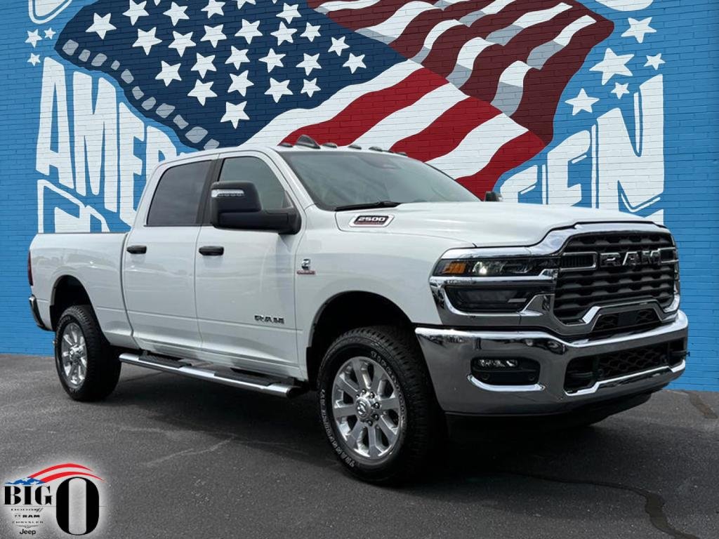 New 2026 Bright White Clear-Coat Exterior Paint RAM Big Horn Crew Cab 4x4 6