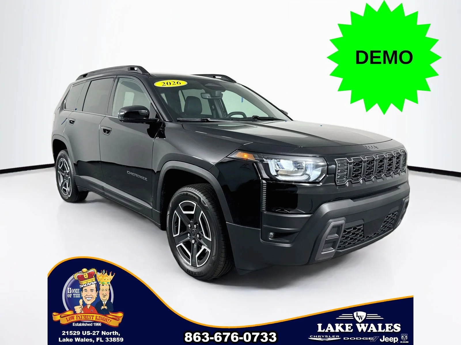 New 2026 Diamond Black Crystal Pearl-Coat Exterior Paint Jeep Limited image 1